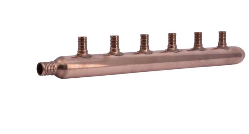 SharkBite 6 Port Closed Crimp Copper Multi-Port Tee, Plumbing Fittings, PEX Pipe, PE-RT, 22787