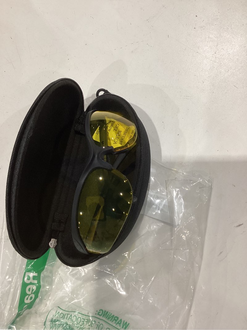 Condition photo showing Good Condition for shooting glasses for men and women anti fog ansi z87.1 eye protection yellow lens-1pair