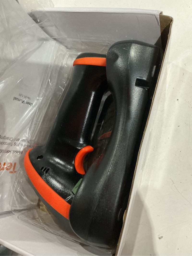Condition photo showing Good Condition for tera barcode scanner wireless with screen: pro version 1d 2d qr with setting keypad charging cradle works with bluetooth 2.4g wireless usb wired handheld bar code reader hw0009 orange