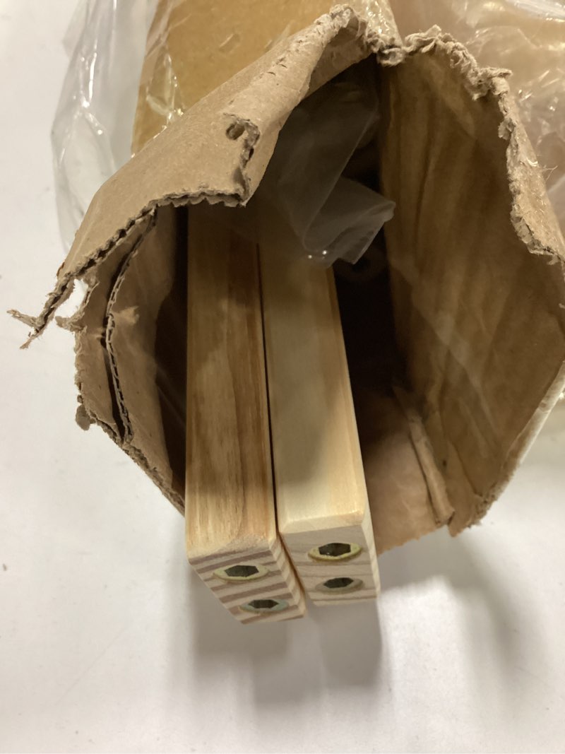 Condition photo showing As Is for Barydat 2 Pcs Small Wooden Rack Dress up Storage 22.1 W x 9.5 D x 24.4 H Mini Clothes Rack for Doll Clothes Storage Organizer Gift for Parents