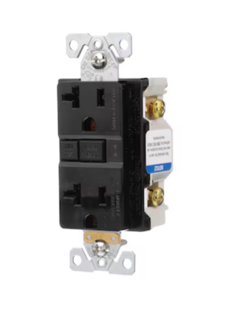 eaton 20 -amp 125-volt tamper resistant gfci residential decorator outlet receptacles