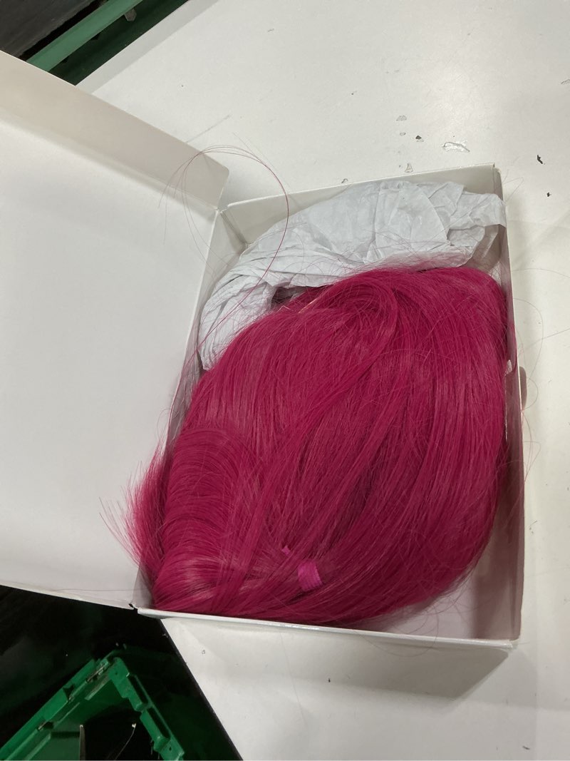 Condition photo showing Good Condition for magqoo hot pink wig long straight hot pink wig cartoon movie halloween cosplay costume animie wigs(small head)