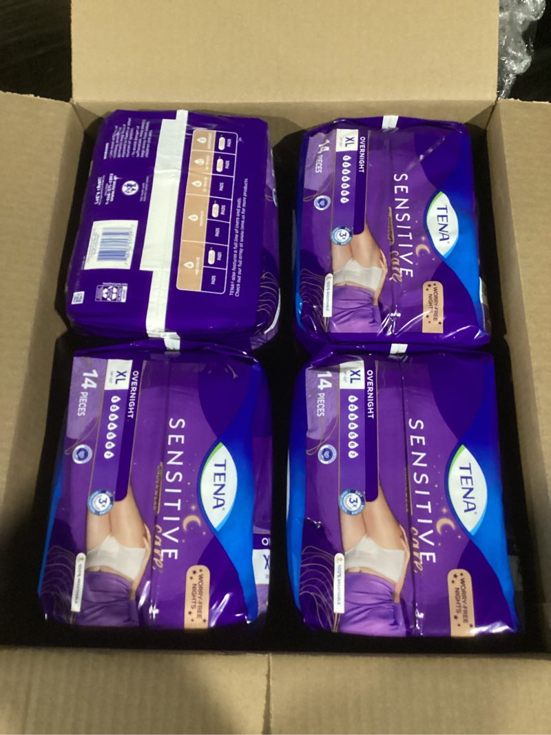 Condition photo showing New/Like New for tena sensitive care incontinence pads, bladder control & postpartum for women, overnight absorbency, extra coverage - 90 count