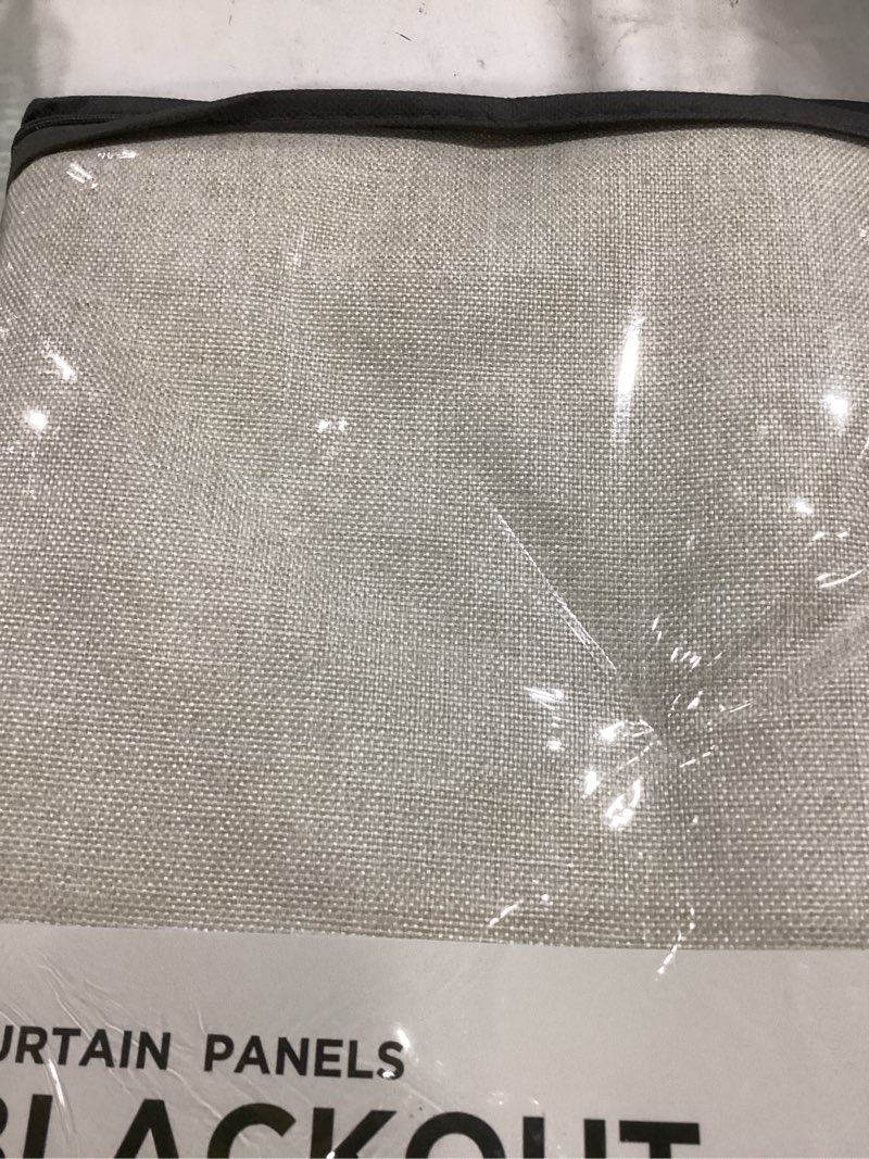 Condition photo showing New/Like New for 100% Blackout Shield Linen Blackout Curtains for Bedroom 96 Inches Long, Back Tab/Rod Pocket Living Room Drapes, Thermal Insulated Blackout Curtains 2 Panels Set, 50" W x 96" L,Cream Cream 50"W x 96"L (Pack of 2)