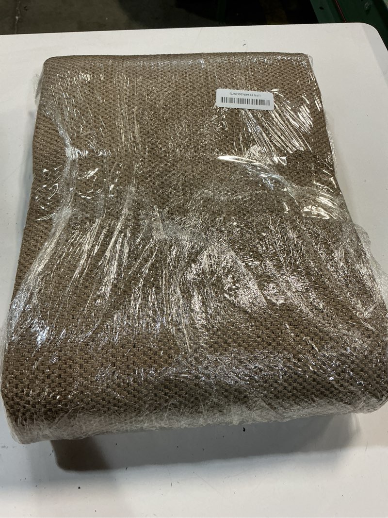Condition photo showing New/Like New for shacos easy jute 3x10 ft washable runner rug non slip low pile thin durable faux jute farmhouse rug for entryway hallway patio kitchen porch indoor outdoor carpet, brown 3'x10'(runner) neutral brown