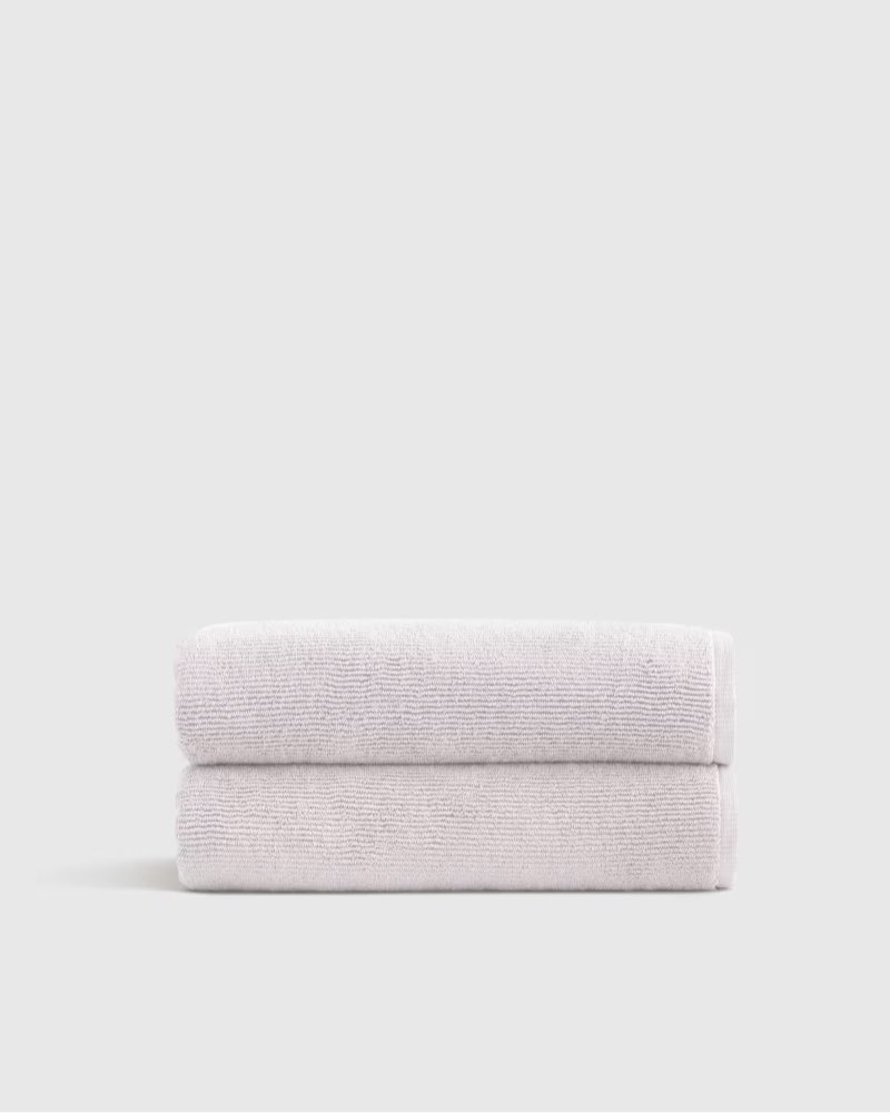turkish ribbed quick dry bath towel (set of 2)