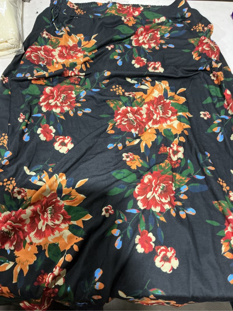 Condition photo showing Good Condition for fantaslook long skirts for women boho casual maxi skirt trendy elastic waist flowy skirts with pockets