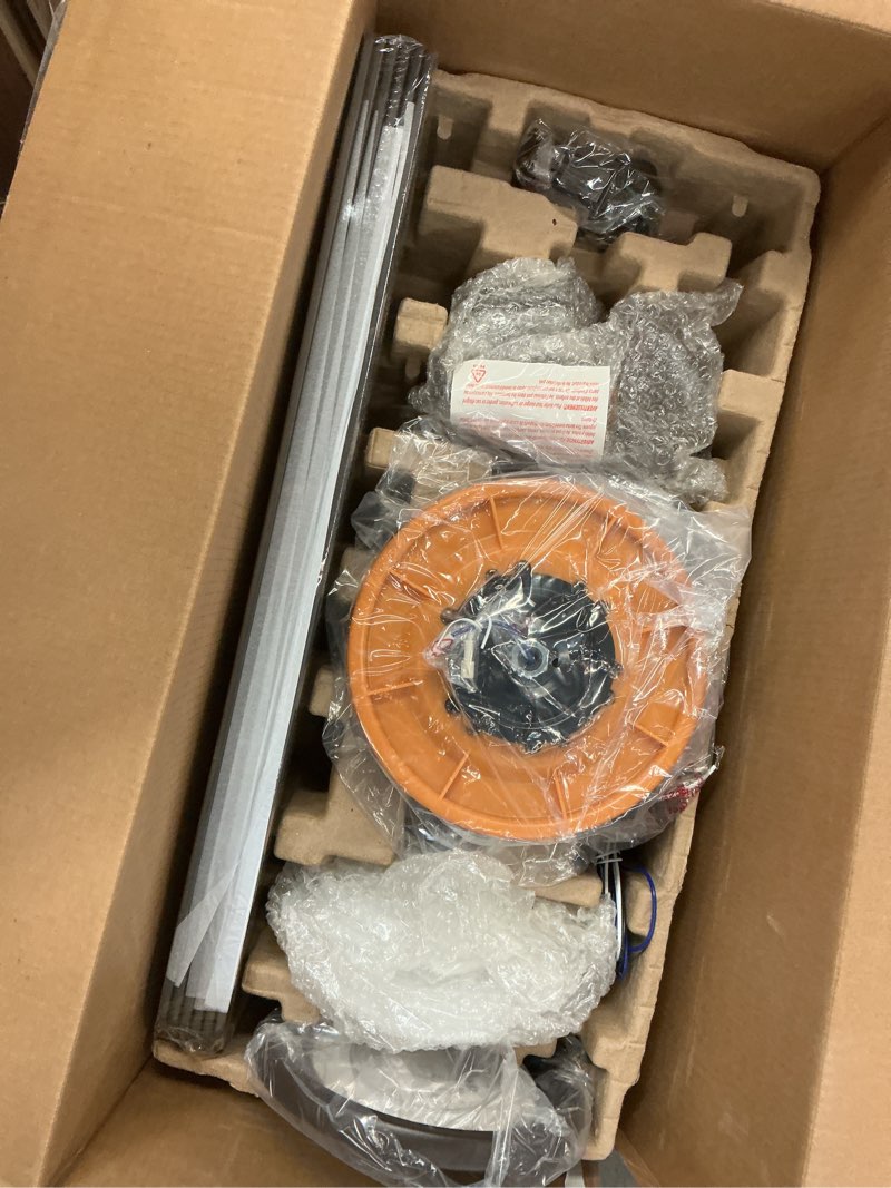 Condition photo showing Good Condition for harbor breeze bradbury 60-in integrated led downrod or flush mount bronze with hickory/walnut blades ceiling fan with light - remote included ( 6 -blade )