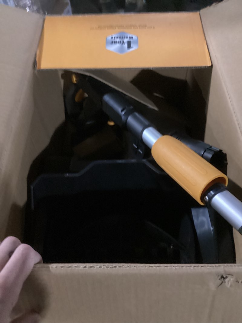 Condition photo showing As Is for Cordless Snow Shovel Compatible with DeWalt 20V Max Battery, 11" Electric Snow Blower w/ 20FT Max Throw & Adjustable Handle, Snow Thrower for Driveway, Deck, Patio, Steps(Tool Only) Black (Battery and charger not included)