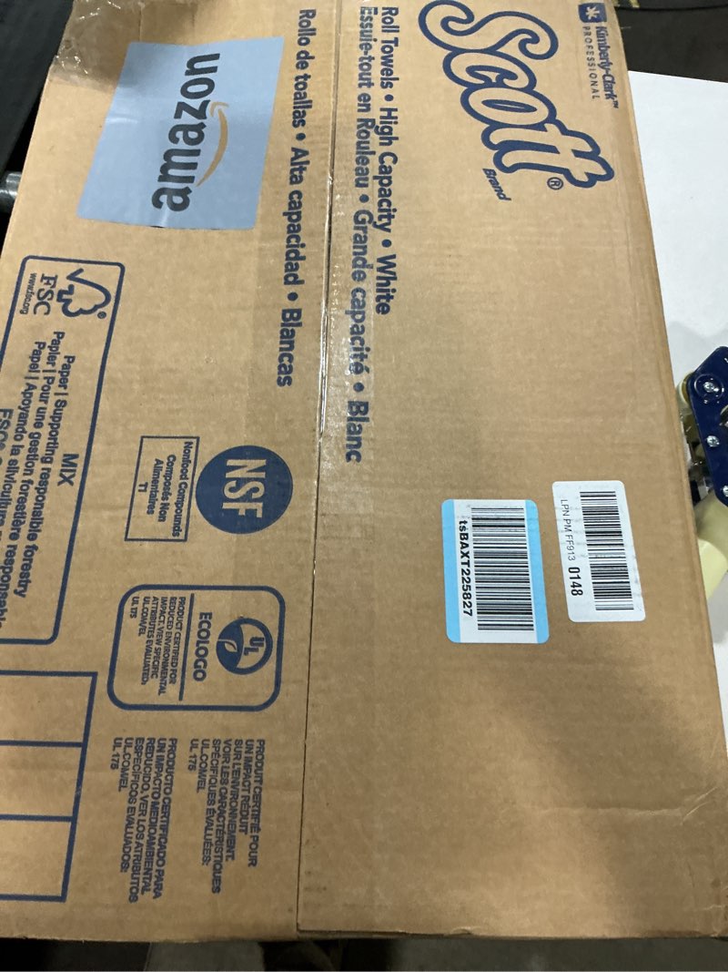 Condition photo showing Good Condition for (Similar to) Scott Professional Essential Universal High-Capacity Hard Roll Paper Towels, Bulk (01000), Hardwound 1.5\" Core, Absorbency Pockets, White (12 Rolls at 1,000' Each, 12,000'/Case)