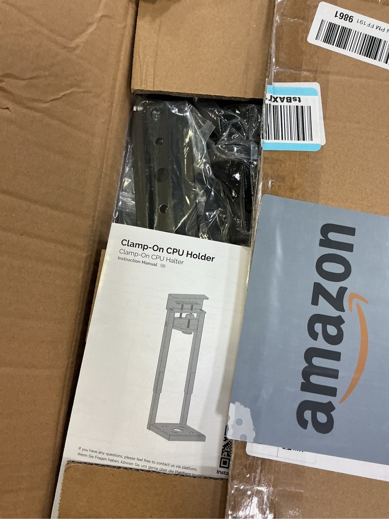 Condition photo showing New/Like New for monTEK 66 LBS Heavy-Duty Ventilated Under Desk PC Mount, Adjustable No-Drill PC Mount with Protective Pads,16.1"-25.6" H, Ideal for Office Home Classroom, Black