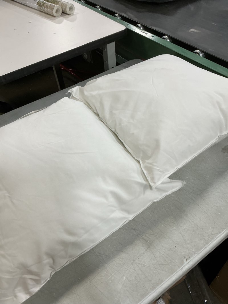 Condition photo showing Good Condition for EDOW Throw Pillow Inserts, Set of 2 Lightweight Down Alternative Polyester Pillow, Couch Cushion, Sham Stuffer, Machine Washable. (White, 18x18)