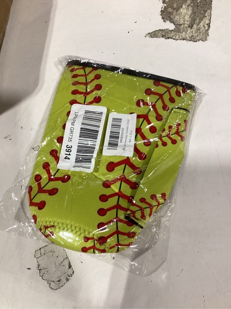 Condition photo showing New/Like New for bottle sleeve leopard print rainbow sunflower baseball softball water neoprene insulated sleeve bottle cover pouch for 30oz tumbler cup (only cup sleeves) (softball) 30-32 fi oz ?pack of 1? softball
