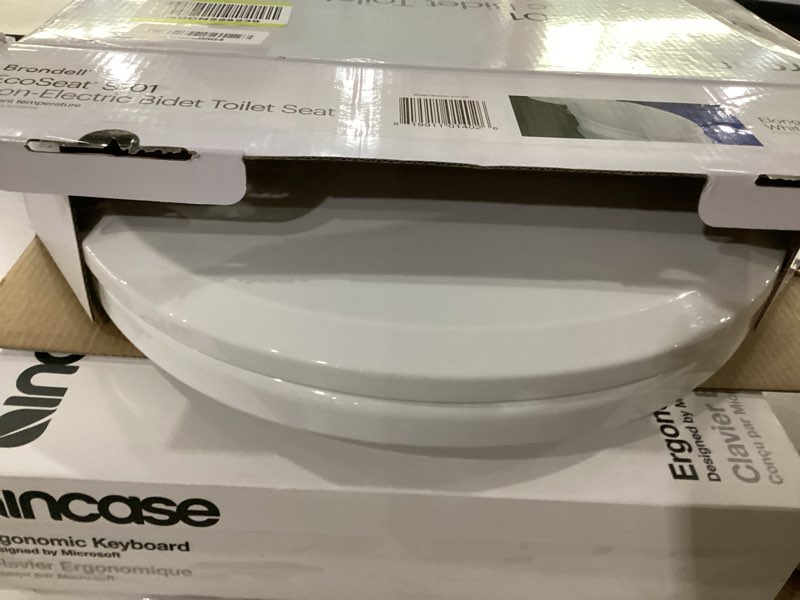 Condition photo showing Good Condition for brondell bidet toilet seat non-electric swash ecoseat, fits elongated toilets, white - dual nozzle system, ambient water temperature - bidet with easy installation