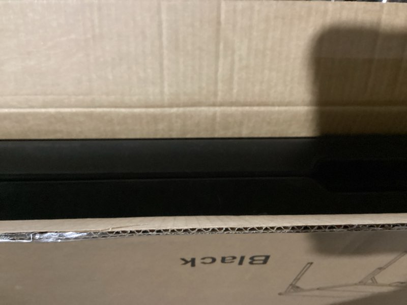 Condition photo showing New/Like New for 34" Square Folding Card Table, Fold-in-Half Utility Dining Portable Table Heavy Duty HDPE Plastic Foldable with Carrying Handle Indoor Outdoor for Picnic, Camping, Party, Black Dark Black 34IN?square)