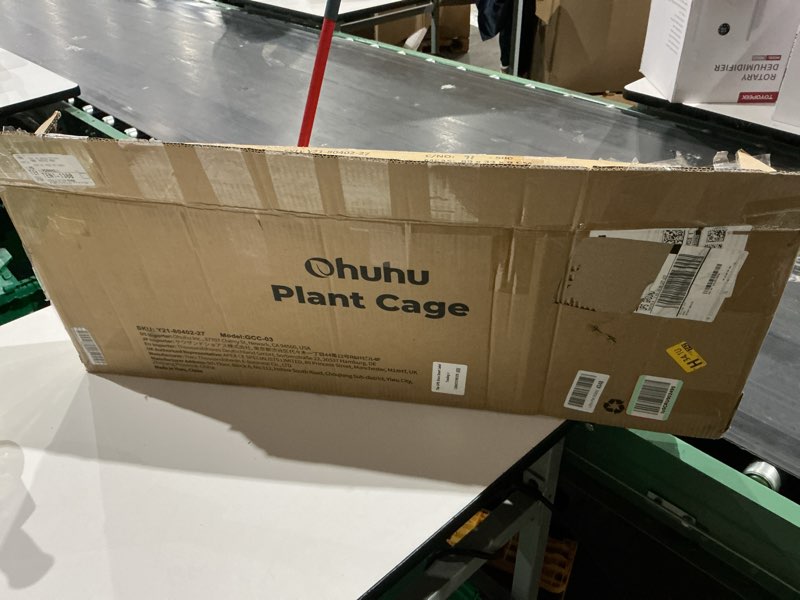 Condition photo showing As Is for crop cages for garden plant: ohuhu 6x3x5 ft tent cage, plant netting cover with zipper, garden bed cover, plant cover from animal wind-resistant garden cage for fruit vegetable flower