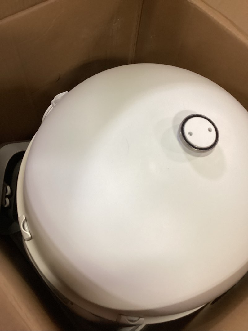 Condition photo showing As Is for automatic self cleaning cat litter box for multiple cats, 90l large capacity with app control & smart safety sensors, quiet operation, easy clean detachable globe, cream white