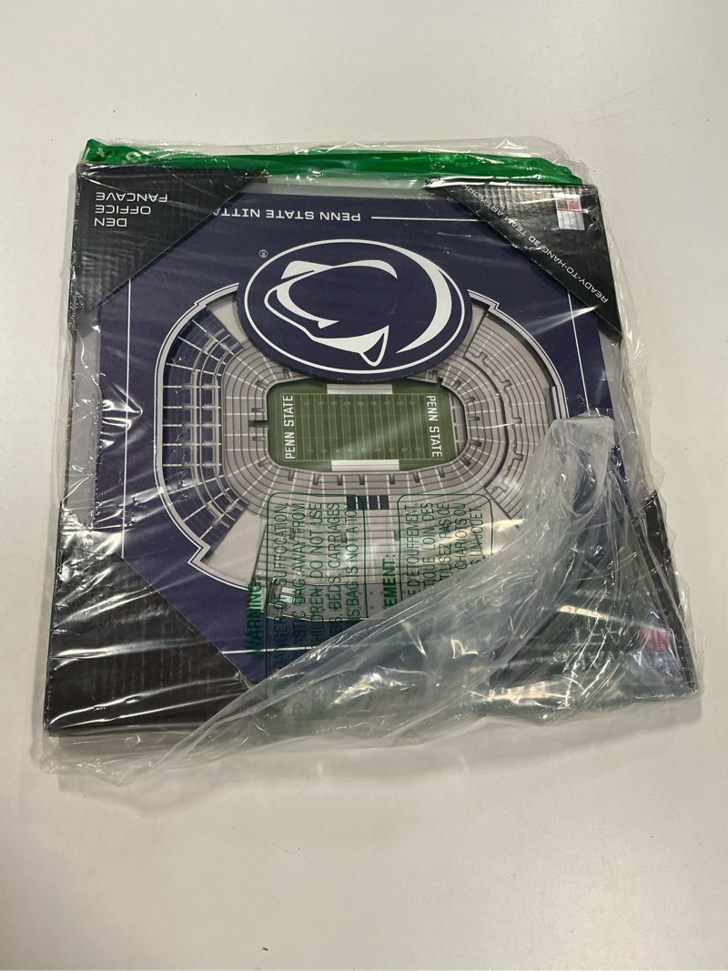 Condition photo showing New/Like New for YouTheFan Officially-licensed NCAA Stadium Series 3D Wall Art - multi-layer team stadium replica, detailed sports fan gift, indoor decor Penn State Nittany Lions