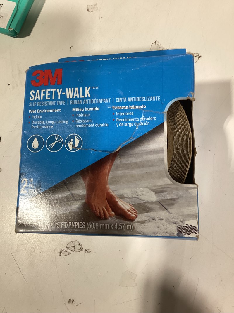 Condition photo showing New/Like New for 3m safety-walk slip resistant tape, 2 in x 15 ft, anti slip clear tape, ideal for slippery & wet conditions, self-adhesive backing, quick & easy application, durable & long-lasting (220c-r2x180) clear 2 inch (pack of 1)