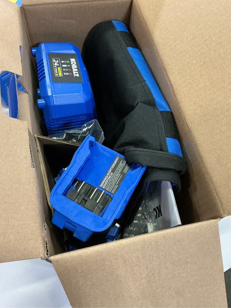 Condition photo showing Good Condition for kobalt 24-volt 1/2-in keyless brushless cordless drill (1-battery, charger and soft bag included)