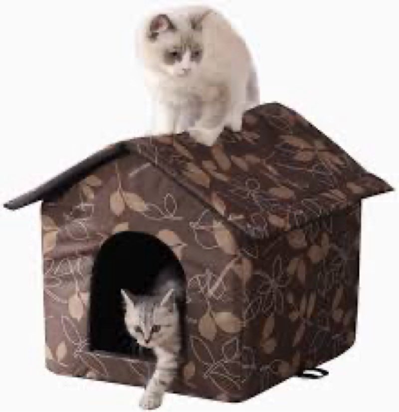 outdoor cat house cat house for outdoor and indoor use - waterproof shelter for cats, dogs, and fera