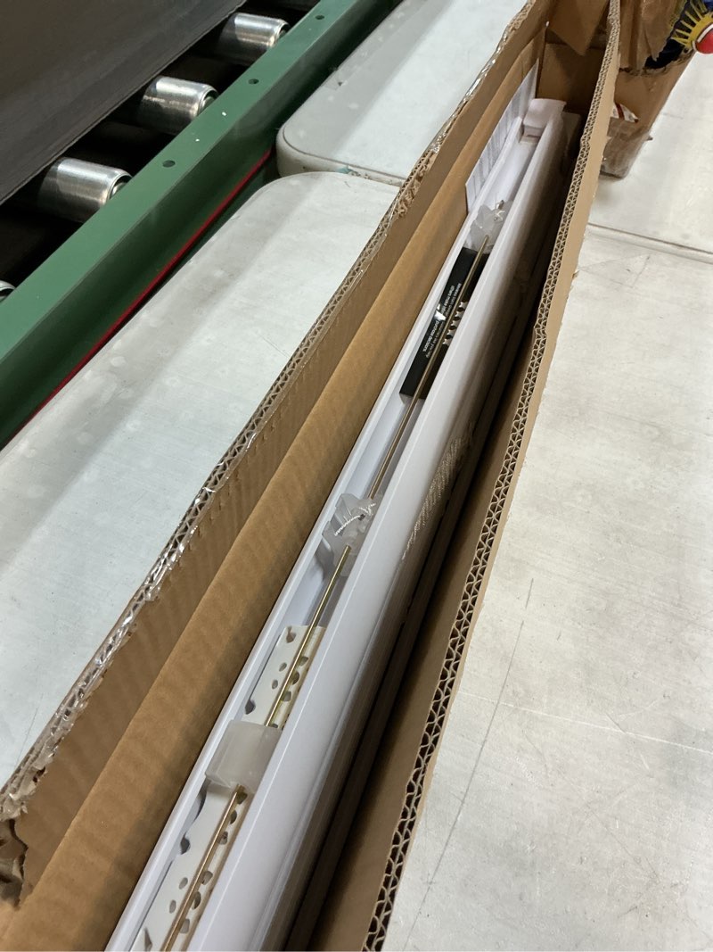 Condition photo showing As Is for CHICOLOGY Mini Blinds for Indoor Windows – 35"W x 72"H, White Horizontal Vinyl Blinds | Cordless | Easy to Install | Sleek Low-Profile Fit for Doors, Offices, Kitchens & Apartments 35"W x 72"H White (Commercial Grade)