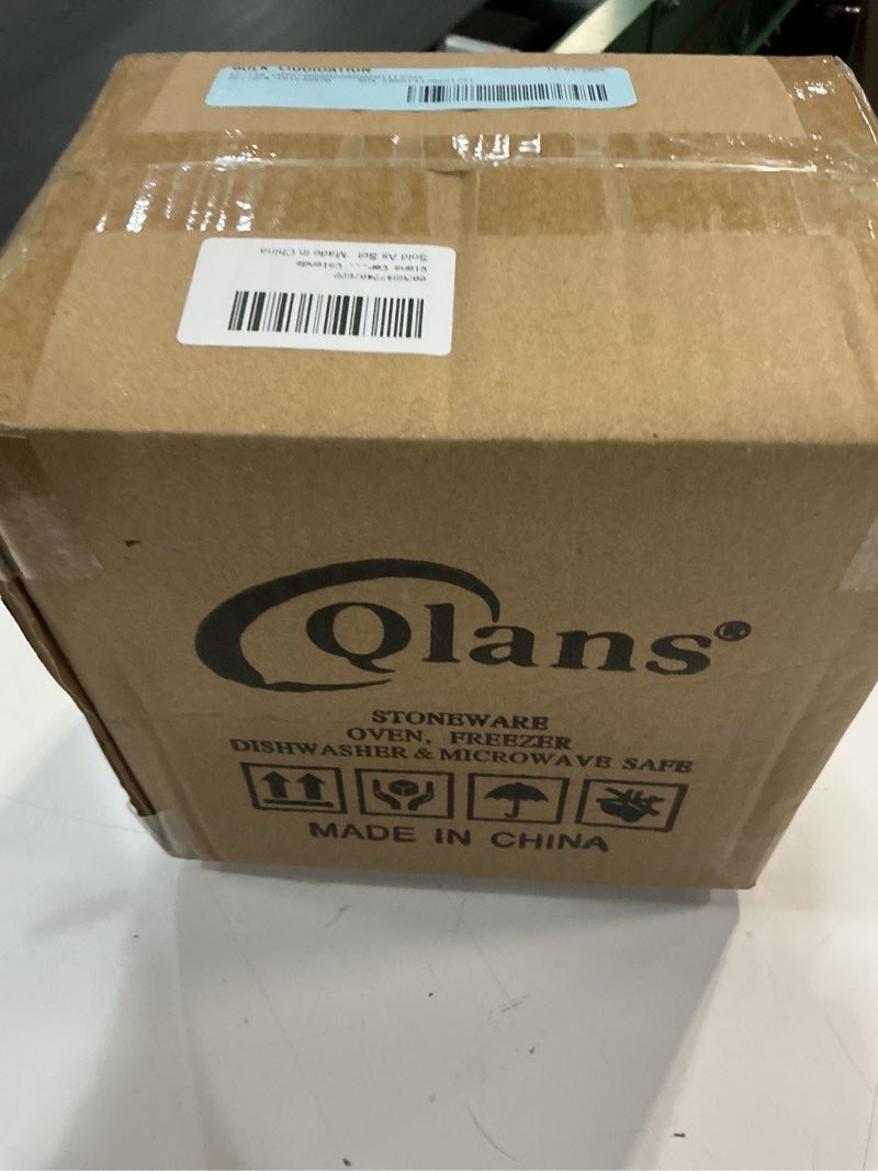 Condition photo showing Good Condition for qlans ceramic berry basket,2-piece setsquare fruit bowl with holes, 5.7" colander for kitchen, cute small container for berries, strawberry, grape, cherry, rustic stoneware décor (white)