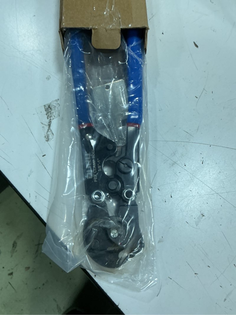Condition photo showing Good Condition for ouru 2 in 1 ratchet pex crimping tool pliers cinch and remove combo function professional pex crimper long handle pex pinch tool pex pipe crimp tool for 3/8" to 1" stainless steel clamps 1pcs pex tool