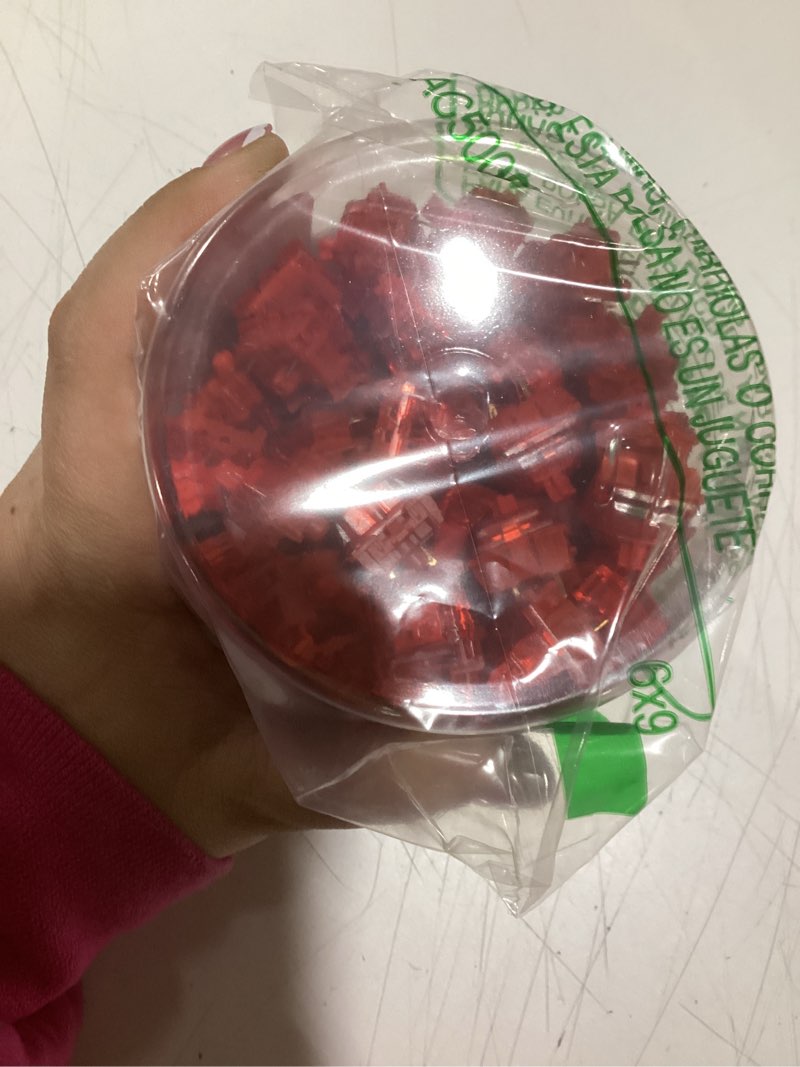 Condition photo showing Good Condition for GATERON Phantom Red Keyboard Switches, Linear 45gf RGB LED Pre-lubed Key Switches for MX Mechanical Keyboard (Red, 110PCS) 110PCS red