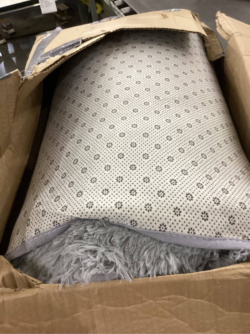 Grey fuzzy rug