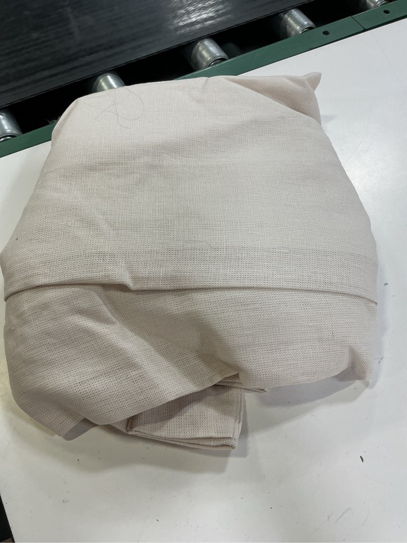 Condition photo showing Good Condition for heavyweight european linen curtain, 48x96, sand