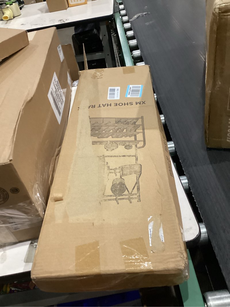 Condition photo showing New/Like New for darsun Entryway Coat Rack, Shoe Rack for Entryway, Coat Rack Freestanding with 4-Tier Storage Shelves and 8 Double Hooks, for Living Room, Bathroom, Hallway, 60CM/21.6 IN 21.6 IN Length