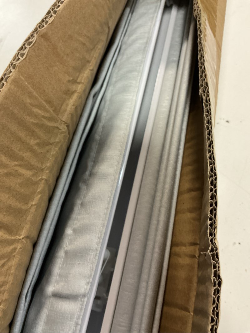 Condition photo showing Good Condition for lazblinds cordless roman shades for windows, blackout room darkening thermal insulated window blinds, lightweight fabric blinds for indoor windows, 44" w x 60" h, grey blackout - grey 44" w x 60" h