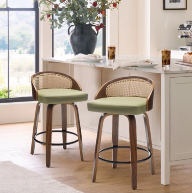 leeana swivel faux leather counter & bar stools (set of 2)