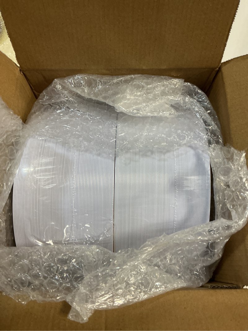 Condition photo showing New/Like New for wellife 144pcs gold dessert plates, 7.5 inch plastic appetizer plates, heavy duty plastic party plates, white and gold plastic plate for party and wedding gold 144pcs(7.5inch)