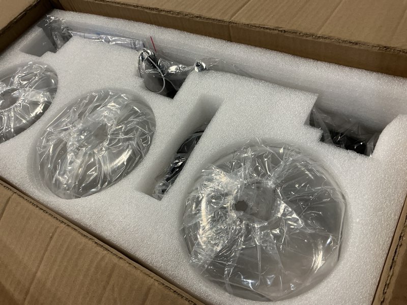 Condition photo showing Good Condition for 2025 Upgraded Black Bathroom Vanity Light 3-Lights Bathroom Light Fixtures Over Mirror with Glass Shade 25 inch Wall Sconce Lighting Bath(Exclude E26 Bulb)