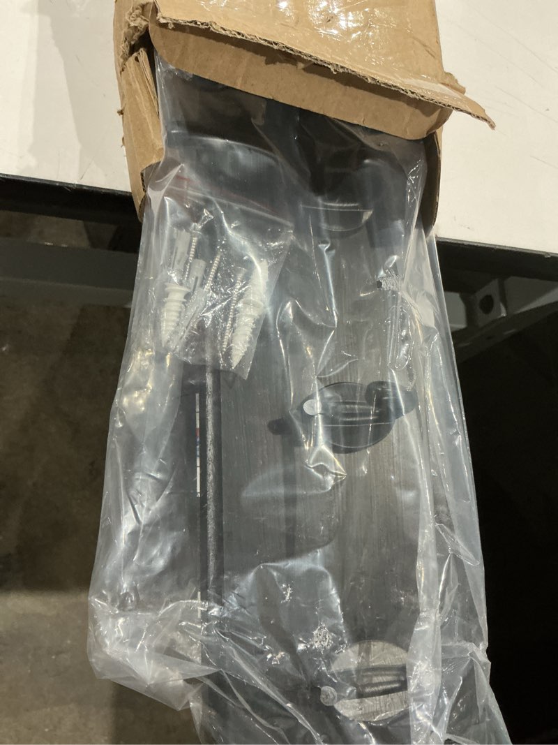 Condition photo showing As Is for wall mounted coat rack heavy duty stainless steel rack w/ 6 tri hook for hanging