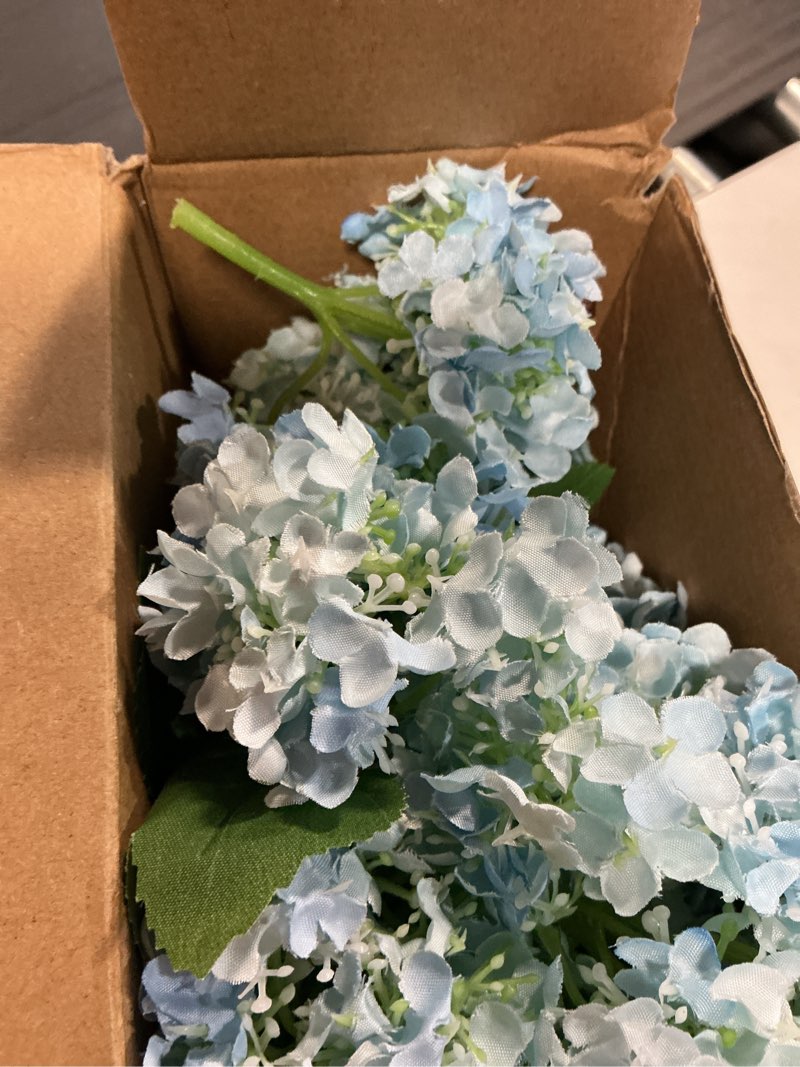 Condition photo showing Good Condition for craftsatin 4 pcs 33" tall artificial snowball hydrangea flowers, silk hydrangeas with 20 heads long 