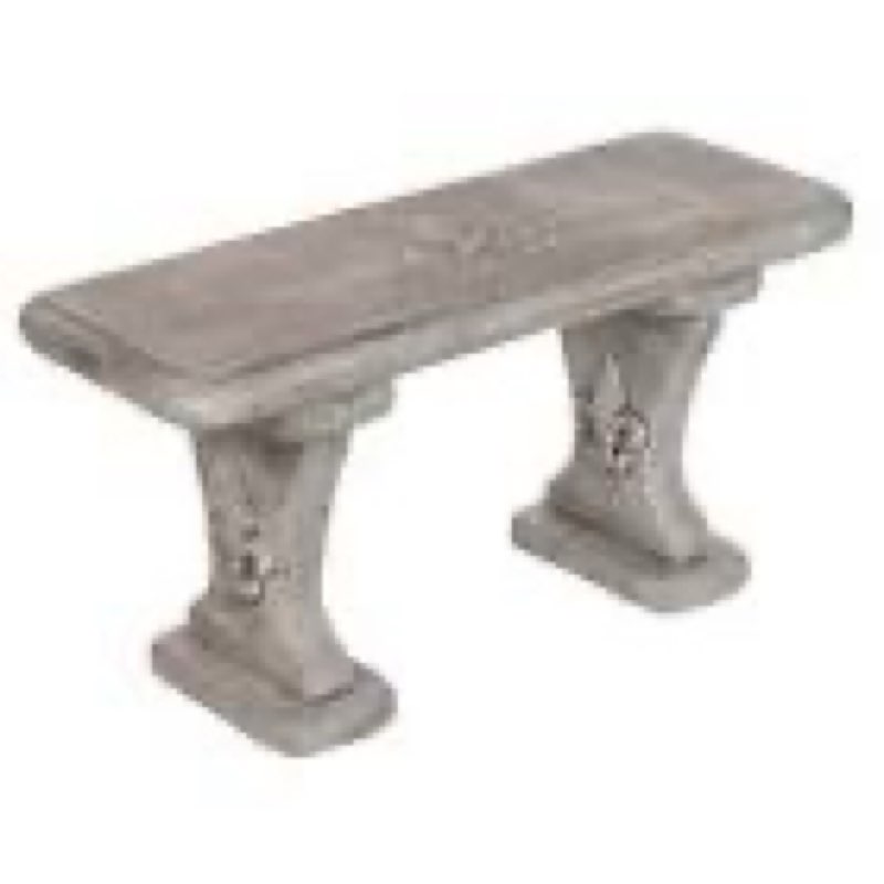 36” Fleur Pattern Straight Bench 