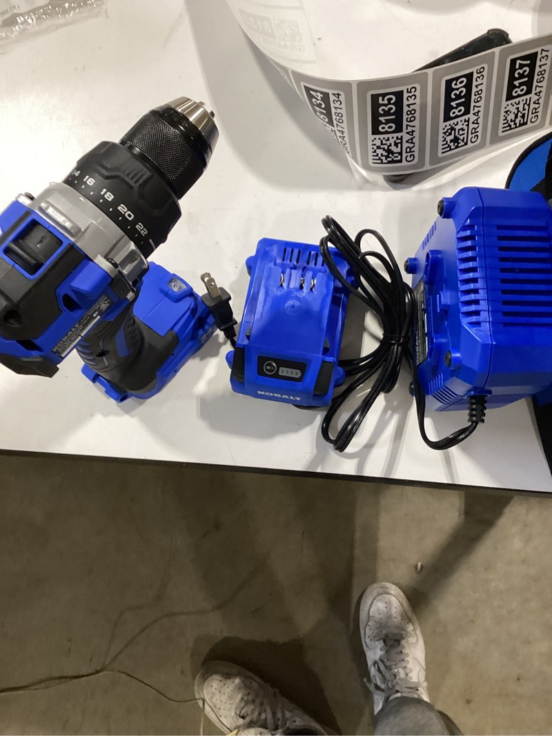 kobalt 24-volt 1/2-in keyless brushless cordless drill ( 1 -batteries included, and charger included )