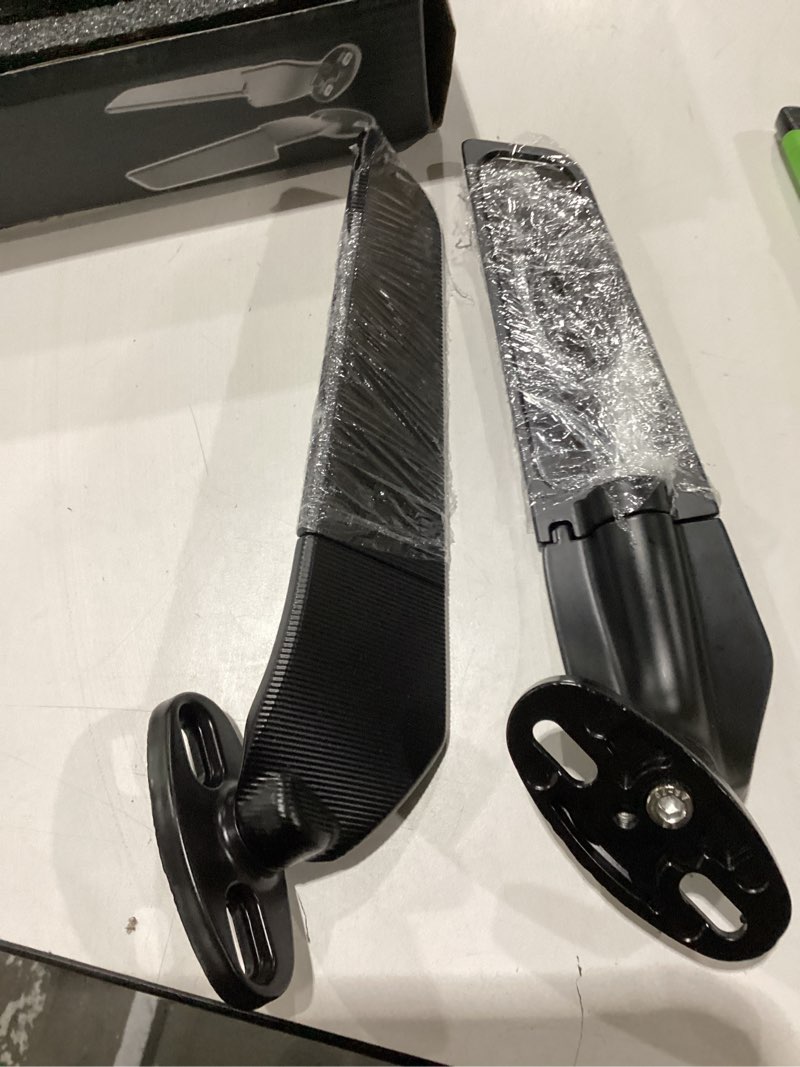Condition photo showing New/Like New for racing motorcycle rear view mirrors, 360° rotating stealth mirrors compatible with honda cbr300r cbr500r cbr600rr cbr1000rr, kawasaki ninja 300 400 650, suzuki gsxr 600 750, yamaha, ducati