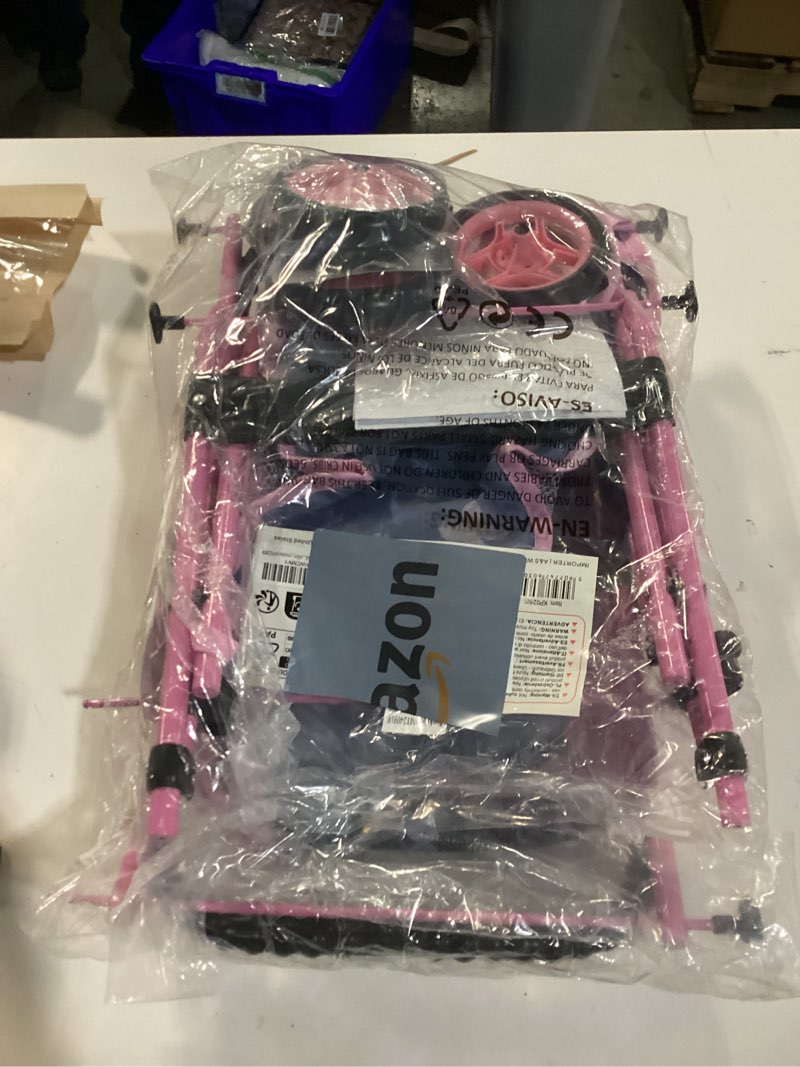 Condition photo showing As Is for Baby Doll Stroller | Pram for Girls | Umbrella Stroller for Kids - Lightweight Play Carriage for Toddler Ages 2+ Years | Baby Doll Accessories with Storage | 22.05-Inch Handle Height, Model KP0280I Navy Blue in Flower