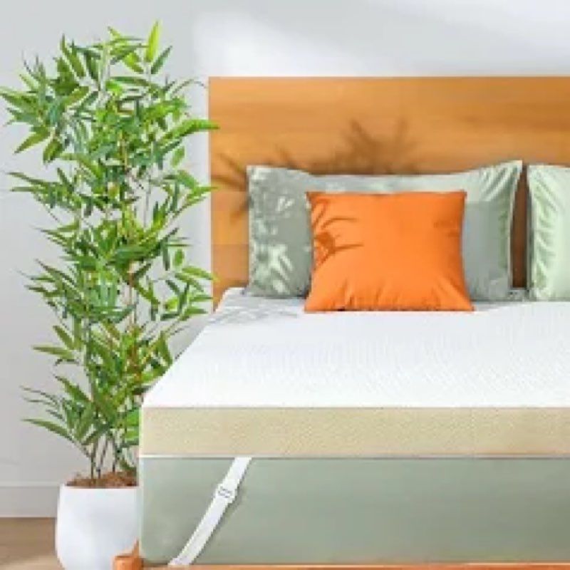 Marsail Twin XL Mattress Topper, 3 Inch Cooling Memory Foam Gel Infused with Soft Cover, CertiPUR-US