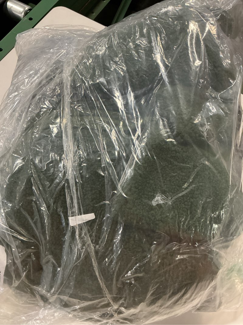 Condition photo showing New/Like New for Amazon Essentials Women's Oversized Teddy Sherpa Coat (Previously Goodthreads) Large Olive