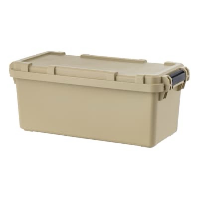 project source medium 15.1 -gallons ( 60 -quarts ) khaki yellow/solid heavy duty stackable tote  incomplete