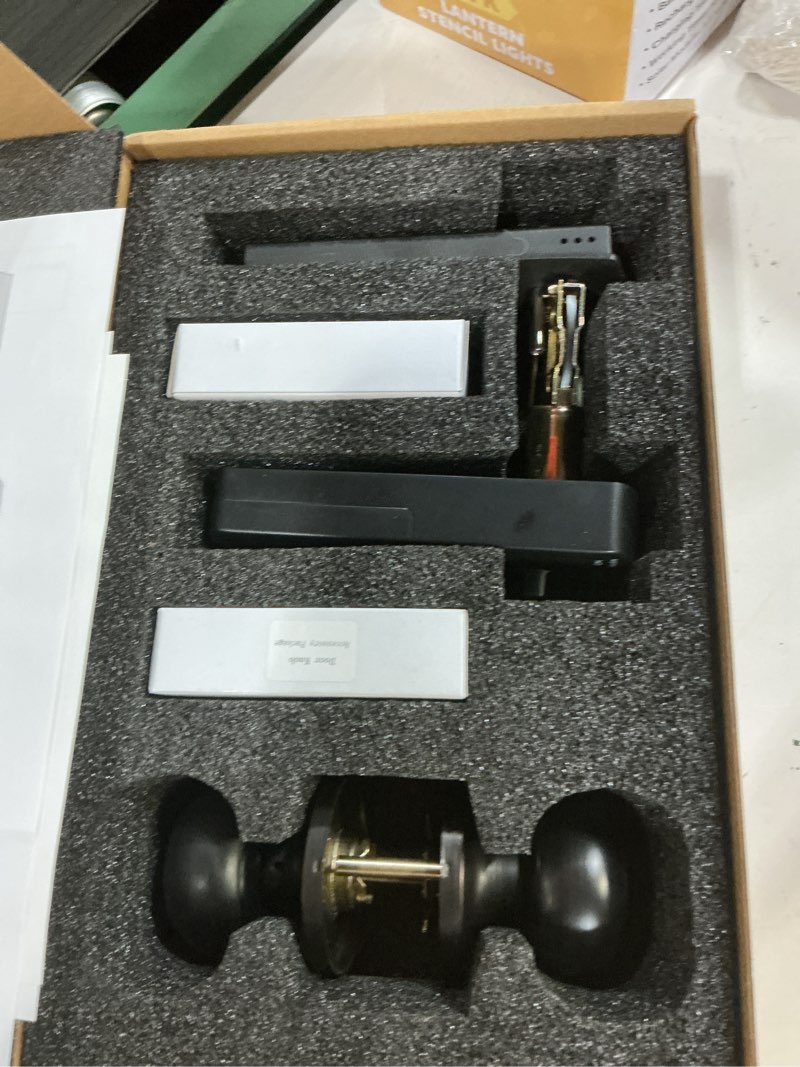 Condition photo showing Good Condition for harfo fingerprint smart door locks for front door with handle set, app control, keyless entry door lock keypad deadbolt, bluetooth digital electronic touchscreen, easy install, auto lock, black