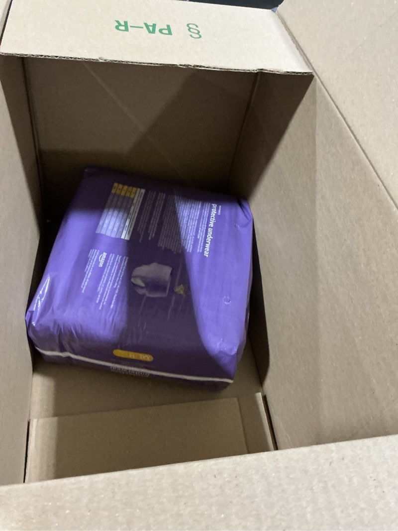 Condition photo showing Good Condition for amazon basics postpartum incontinence underwear for women, maximum absorbency, fresh protection, bladder leak protection, disposable, xx-large, lavender, 14 count xx-large 14.0