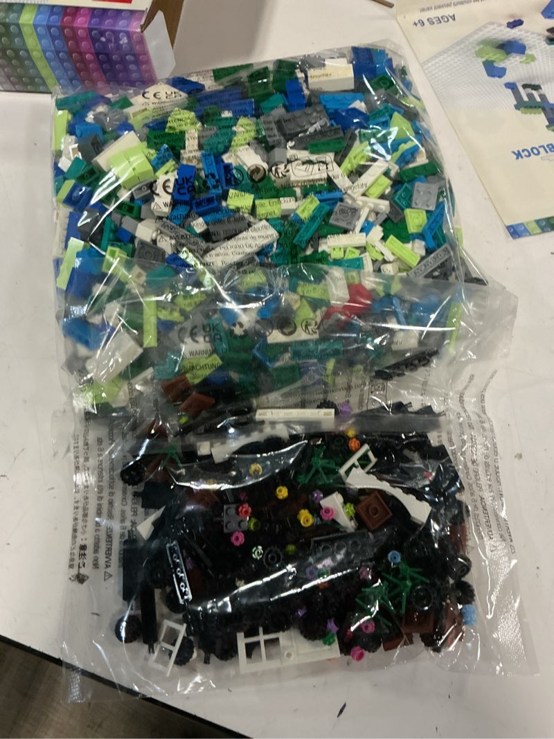 Condition photo showing New/Like New for 1800Pcs Building Bricks, Classic Bulk Small Blocks, Classic Building Bricks Set Basic Building Blocks(Blue Green White) 1800 Boys