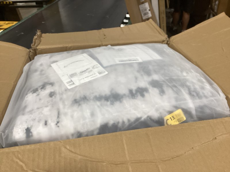 Condition photo showing New/Like New for living room area rug 8x10: washable rugs large soft abstract modern neutral rug stain resistant & non-slip carpet for bedroom dining room nursery - aesthetic home office room decor - black grey black grey 8' x 10' (rectangular)