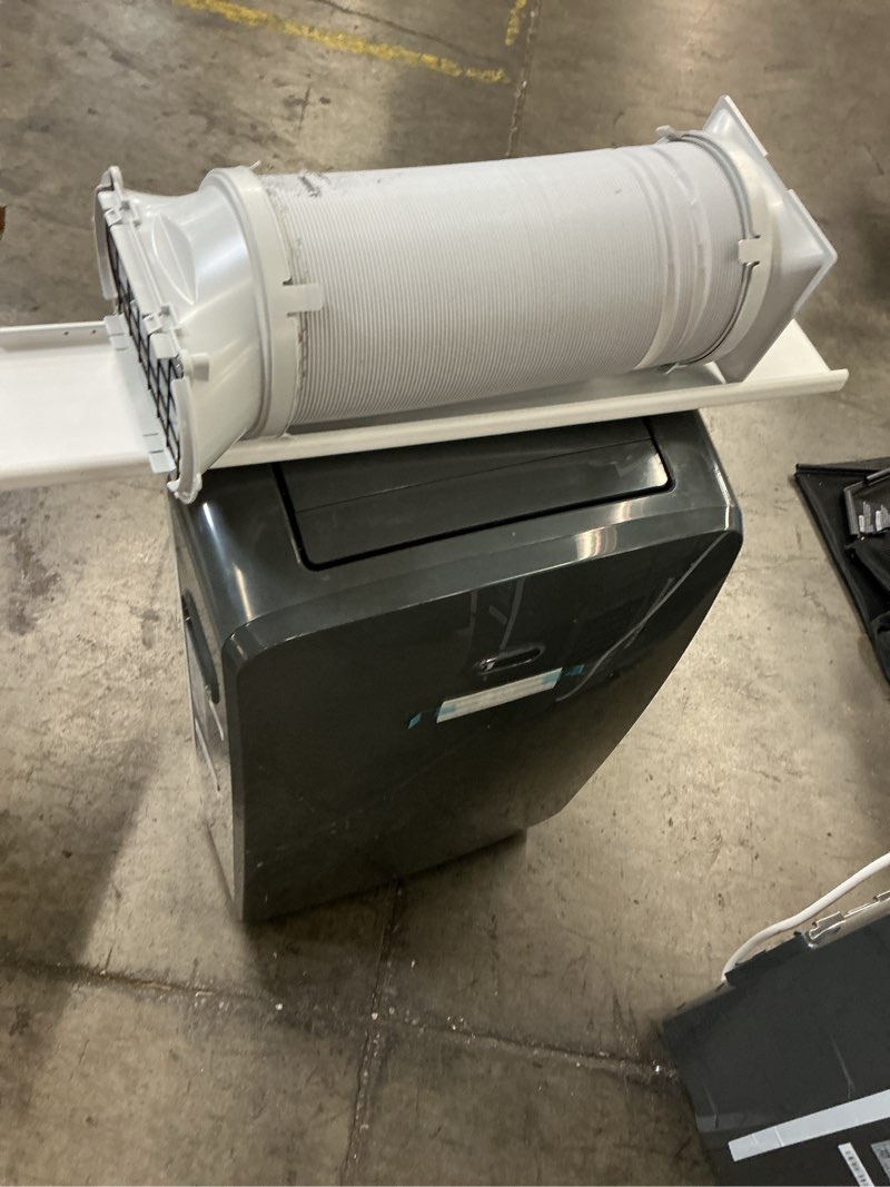 Condition photo showing As Is for lg 8000 btu (doe) / (12000 ashrae) portable air conditioners cools 350 sqft easy install & wifi app remote eco-friendly, quiet small & medium room air conditioner ac unit home gray lp0823gssm
